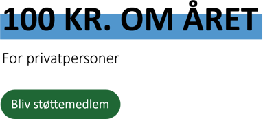 Bliv støttemedlem som privatperson 100 kr. om året